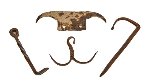 VARIETY of WROUGHT IRON HOOKS
