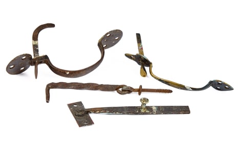 EARLY BRASS & IRON DOOR HARDWARE