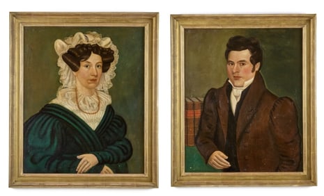 1832 PORTRAITS of DR. PARSON G. & SARAH SHIPMAN