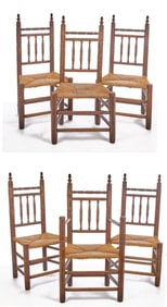 SET of (6) CARVER STYLE GREAT CHAIRS