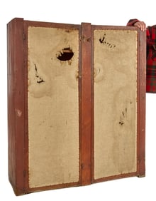 NEW ENGLAND COUNTRY PRIMITIVE PIE SAFE in RED WASH