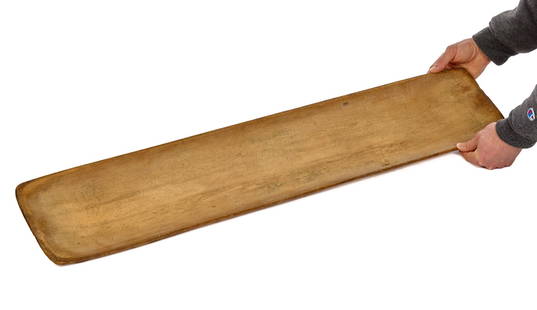 LONG TREENWARE BREAD BOARD: Would also make an interesting centerpiece 43 x 7 1/2 inches Condition: Good Temp No 2325