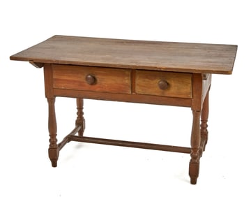 (19th c) TWO DRAWER WORK TABLE