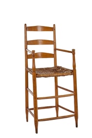 CHILD'S (18th c) COUNTRY LADDER BACK HIGH CHAIR