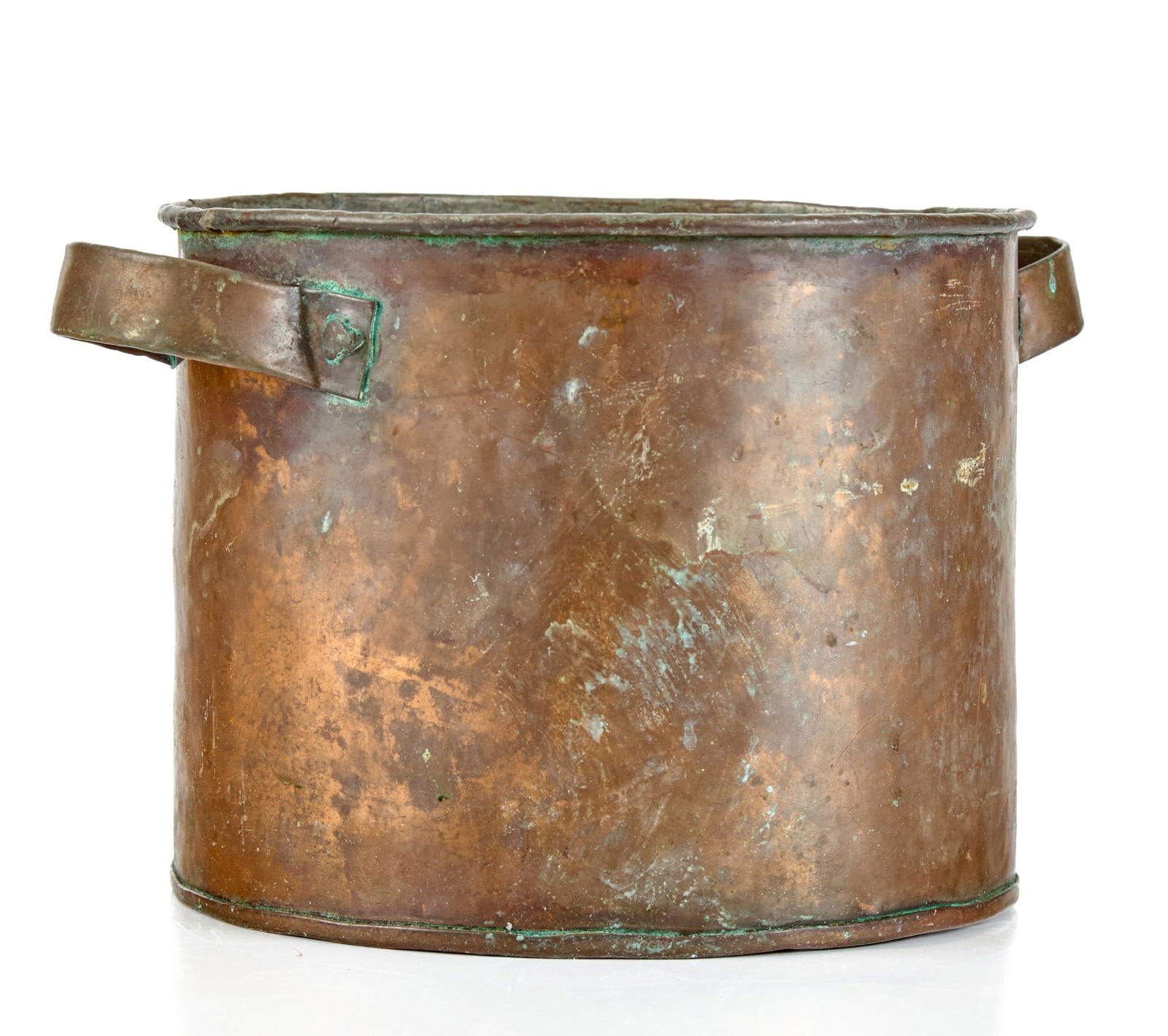 SMALL (19th c) COPPER STOCK POT (1 of 6)