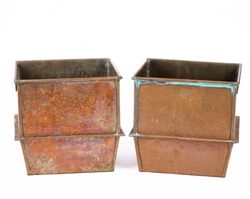ELISHA WEBB & SON STACKING COPPER GALLEY BINS