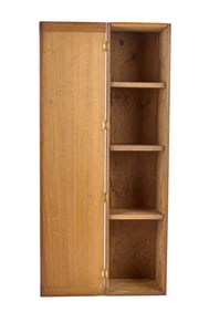 (Late 19thc) CHIMNEY-FORM WALNUT (4) SHELF CABINET