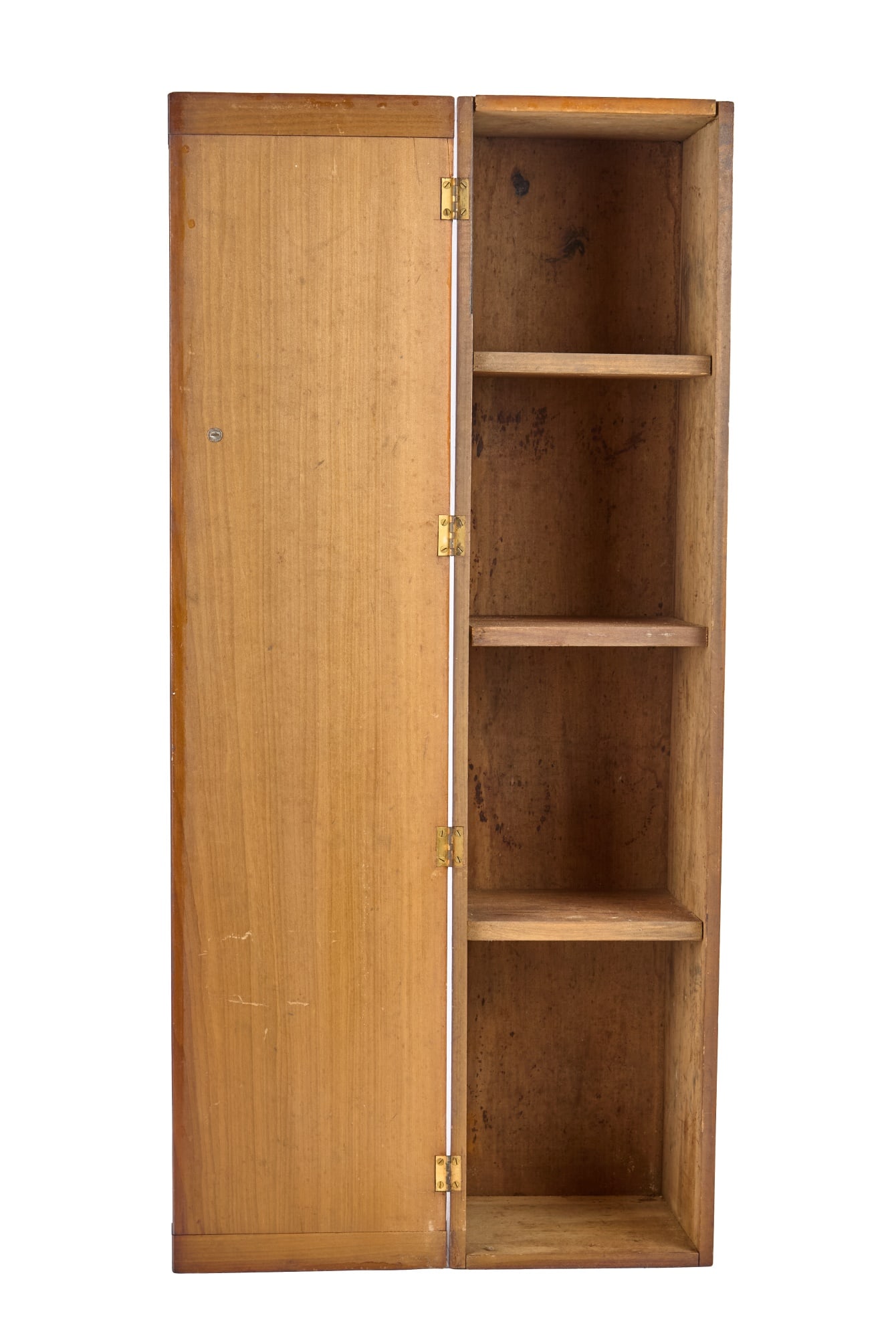 (Late 19thc) CHIMNEY-FORM WALNUT (4) SHELF CABINET (1 of 7)