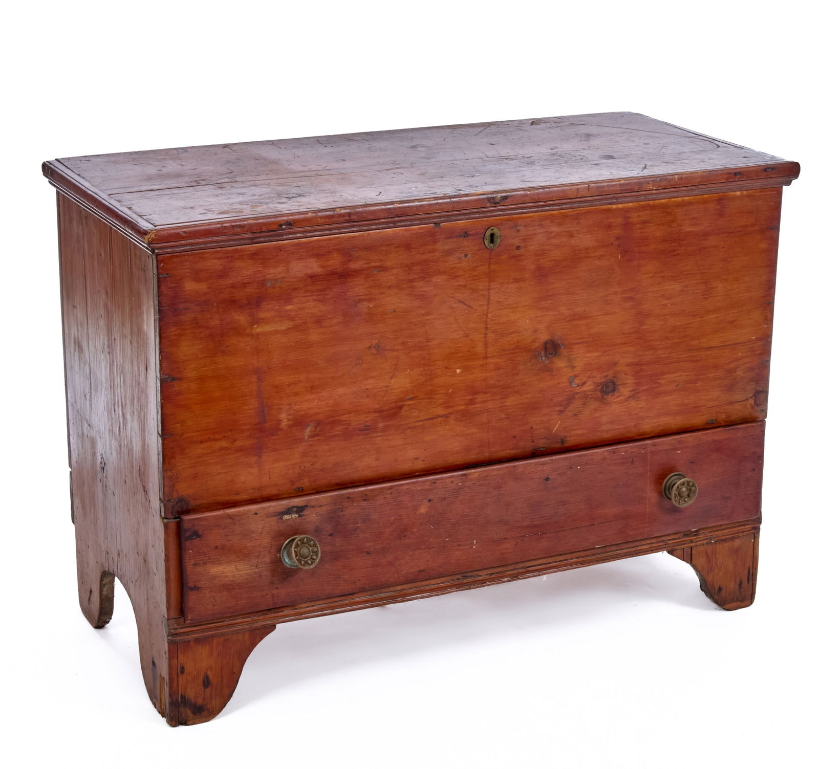 (1) DRAWER BLANKET CHEST with BOOTJACK ENDS (1 of 7)