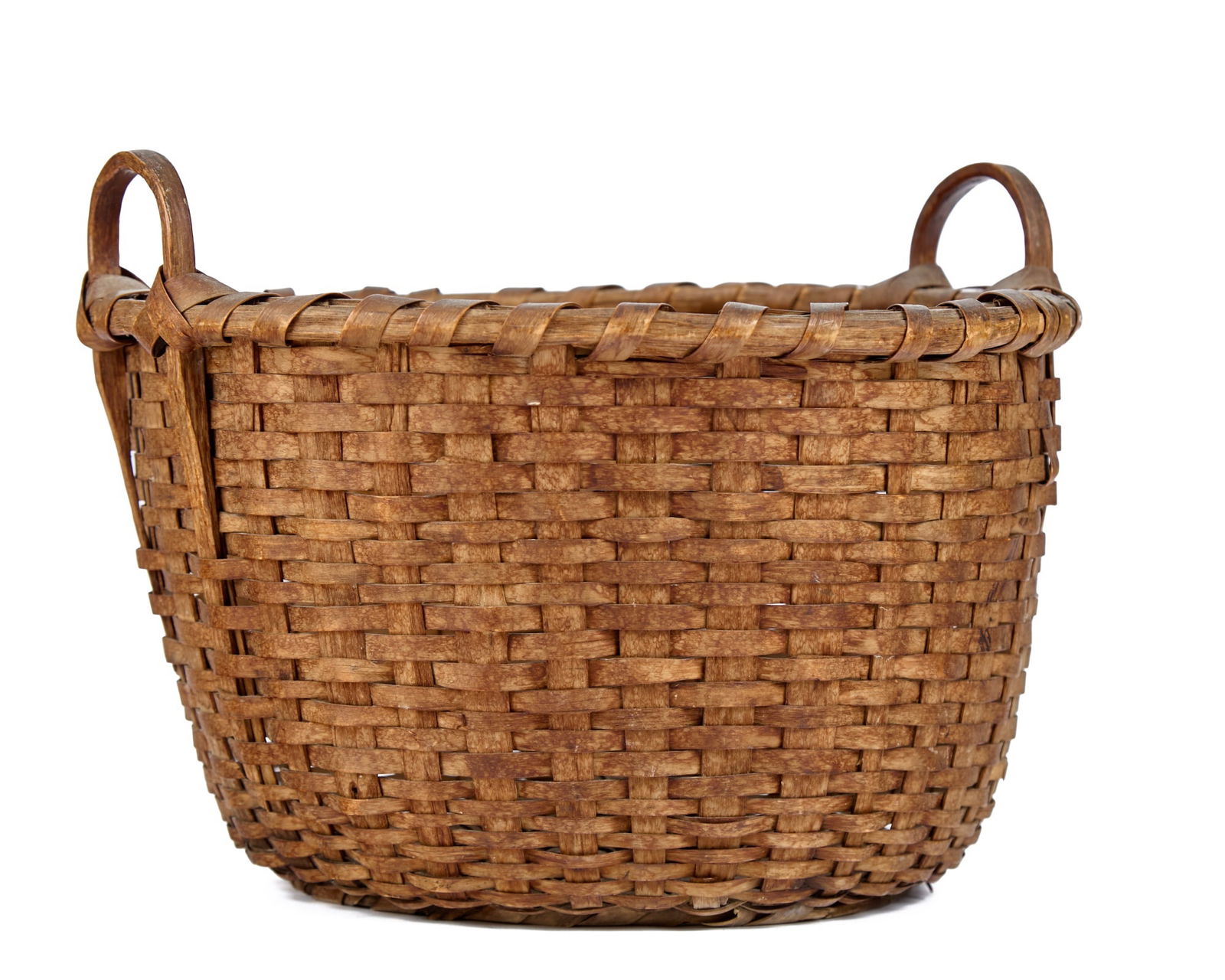 ROUND (2) HANDLE SPLIT ASH BASKET (1 of 6)