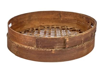 (2) HANDLED PINE and ASH MARKET BASKET