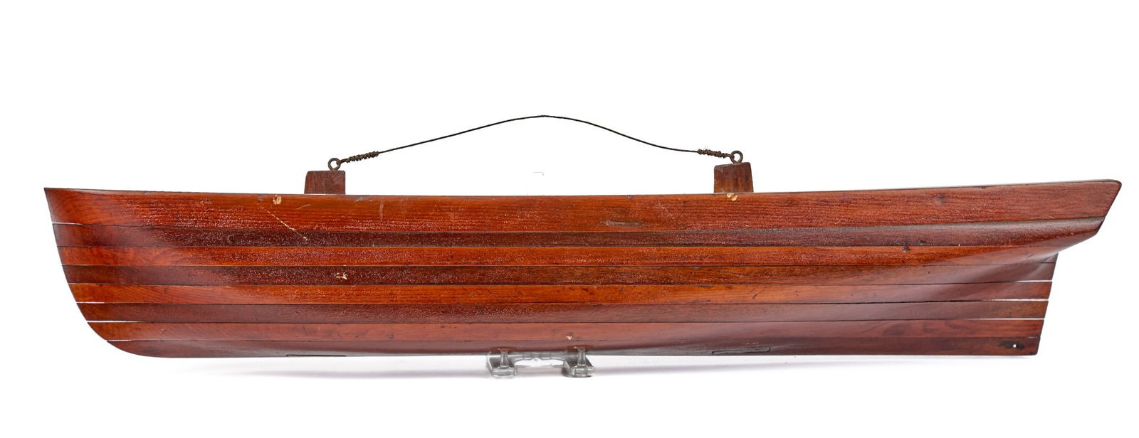 (19th c) SHIPBUILDER'S HALF MODEL: Constructed with the ability to have each layer removed. 5 1/2 x 31 x 3 1/2 inches Condition: Crazing to varnish, minor bumps, each layer wants to separate but we did not force. Temp No 2116