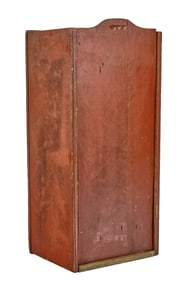 (19TH C.) CHART BOX IN RED PAINT
