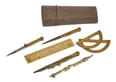 (18th / 19th c) ETUI with NAVIGATIONAL TOOLS