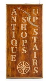 ANTIQUES SHOP TRADESIGN circa 1970s