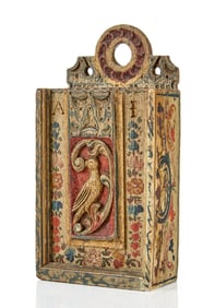 RENAISSANCE REVIVAL CARVED & PAINTED MATCHBOX