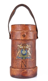 ENGLISH VICTORIAN LEATHER ARTILLERY CADDY