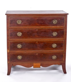 (19th c) HEPPLEWHITE INLAID MAHOGANY DRESSER