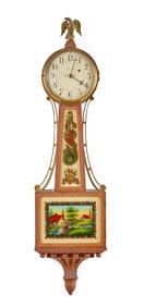 (20th c) WALTHAM PRESENTATION BANJO CLOCK