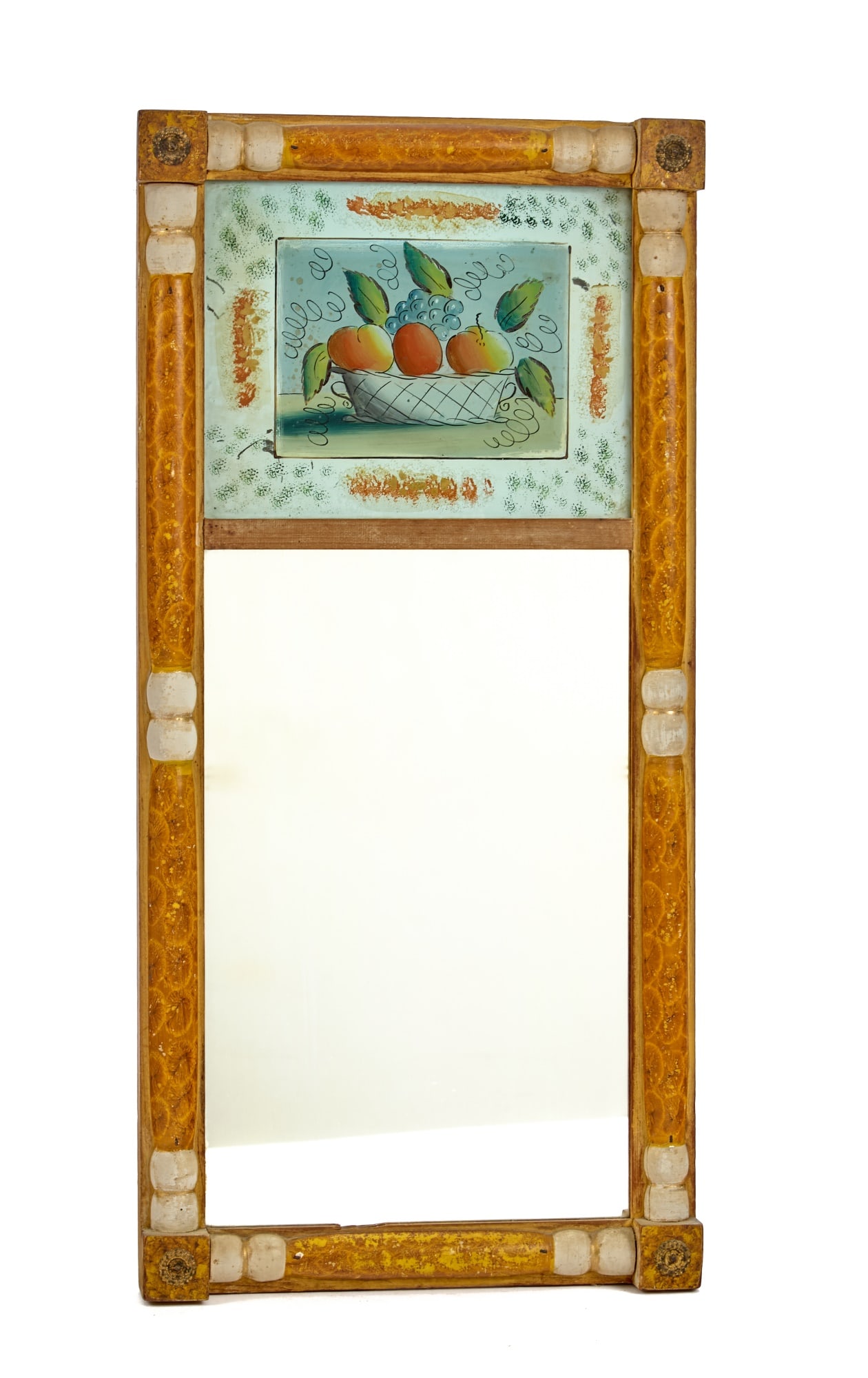 COUNTRY GRAIN PAINTED SPLIT COLUMN MIRROR (1 of 5)