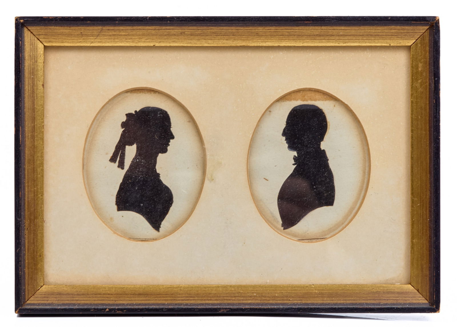 (19th c) DOUBLE SILHOUETTE PORTRAIT (1 of 4)