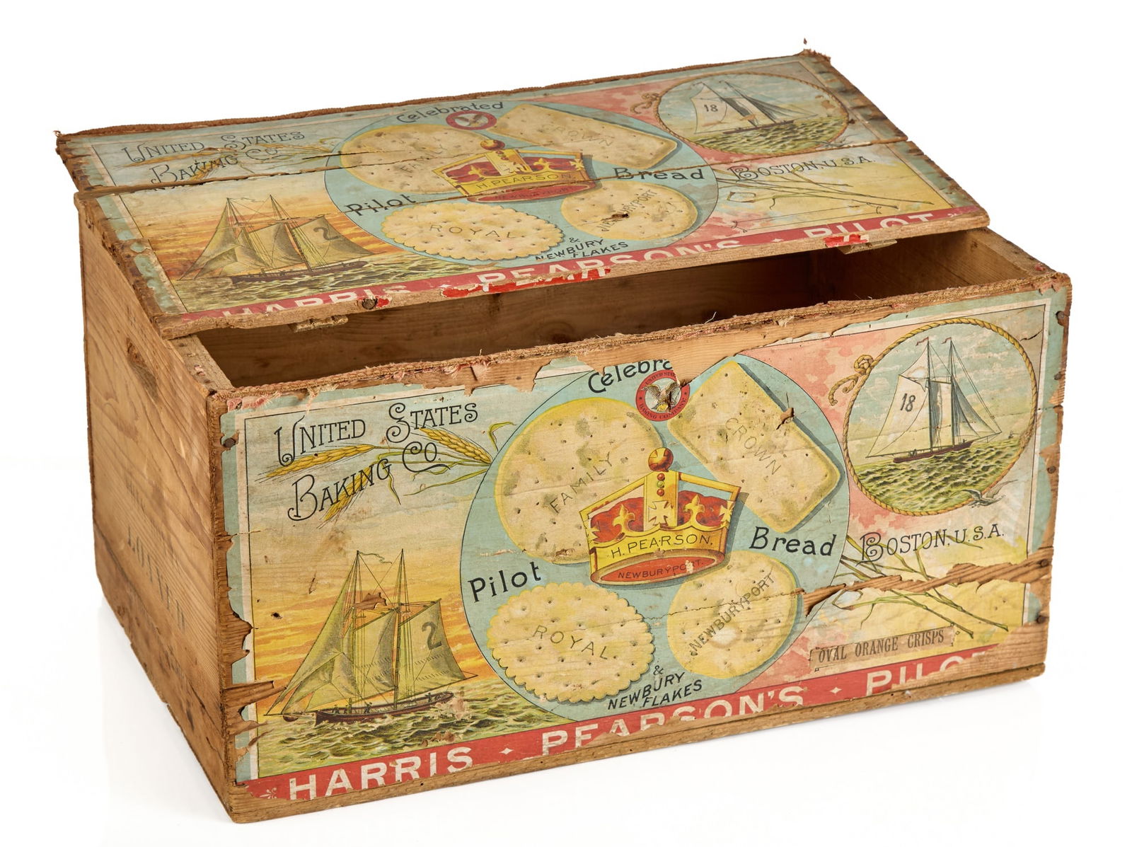 VINTAGE HARRIS PEARSON BAKING, NEWBURYPORT CRATE (1 of 6)