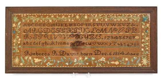 1814 ALPHA-NUMBERIC SAMPLER by REBECCA B. DAVIS 12
