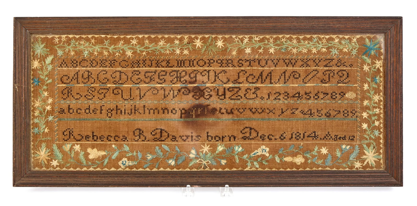 1814 ALPHA-NUMBERIC SAMPLER by REBECCA B. DAVIS 12 (1 of 4)