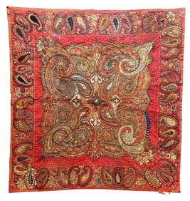 ANTIQUE HANDMADE PERSIAN PAISLEY EMBROIDERY