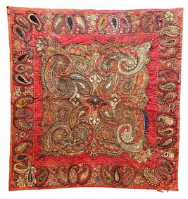 ANTIQUE HANDMADE PERSIAN PAISLEY EMBROIDERY (1 of 9)