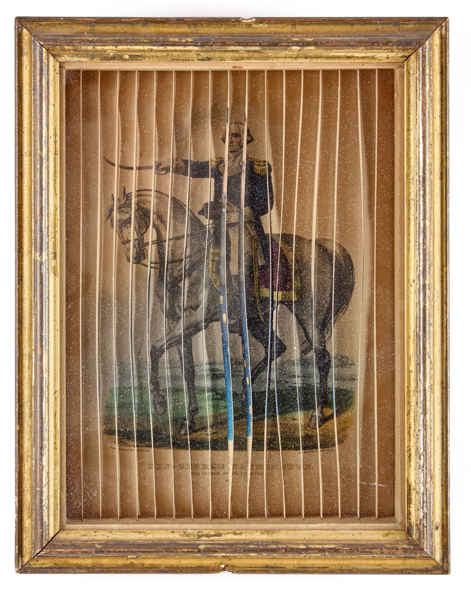 RARE THREE DIMENSIONAL CURRIER & IVES SHADOW BOX (1 of 5)