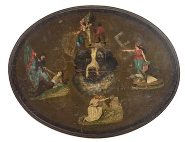GAR CIVIL WAR THEMED MOMENTO MORI PAINTING