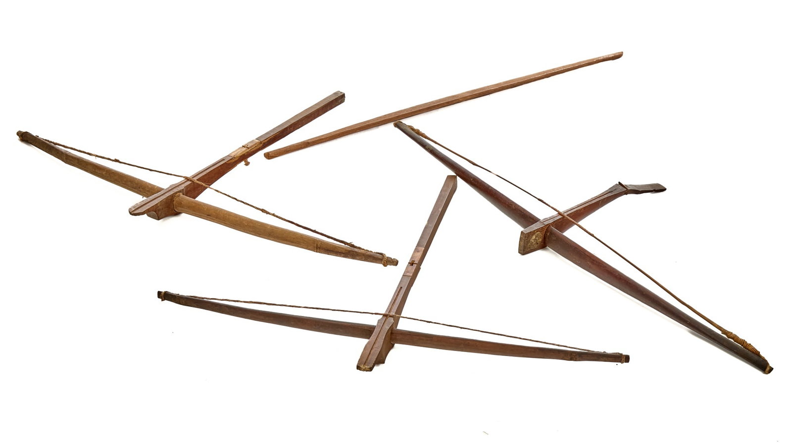 (3) EARLY WOODEN CROSS BOWS (1 of 11)
