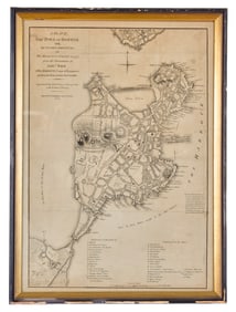 1849 PRINTING of (18th c) MAP of BOSTON