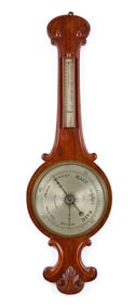(19th/20th c) ENGLISH MAHOGANY BAROMETER