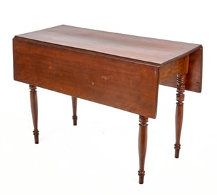 (19th c) SHERATON MAHOGANY DROP LEAF TABLE