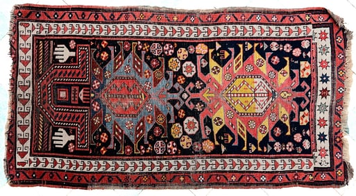 HAND WOVEN CAUCASIAN ORIENTAL AREA RUG