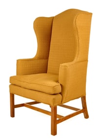 CHIPPENDALE STYLE BIRCH EASY CHAIR