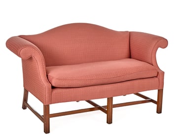 KITTENGER UPHOLSTERED CHIPPENDALE STYLE SOFA