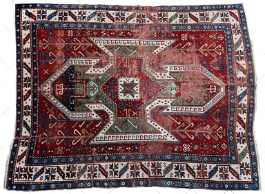 HAND WOVEN KAZAK ORIENTAL AREA RUG