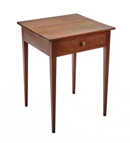 (19th c) HEPPLEWHITE MAHOGANY (1) DRAWER STAND