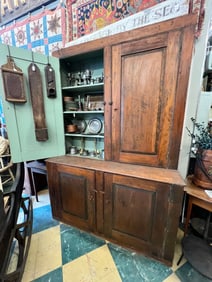 NICE OLD (19th) c STEP BACK CUPBOARD