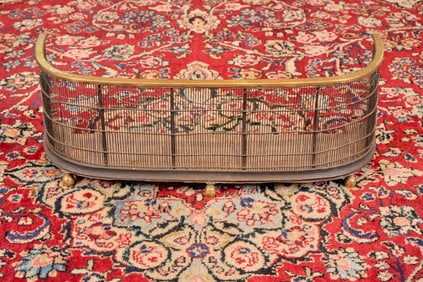 (18th/19th)c ENGLISH  BRASS & IRON FIRE FENDER