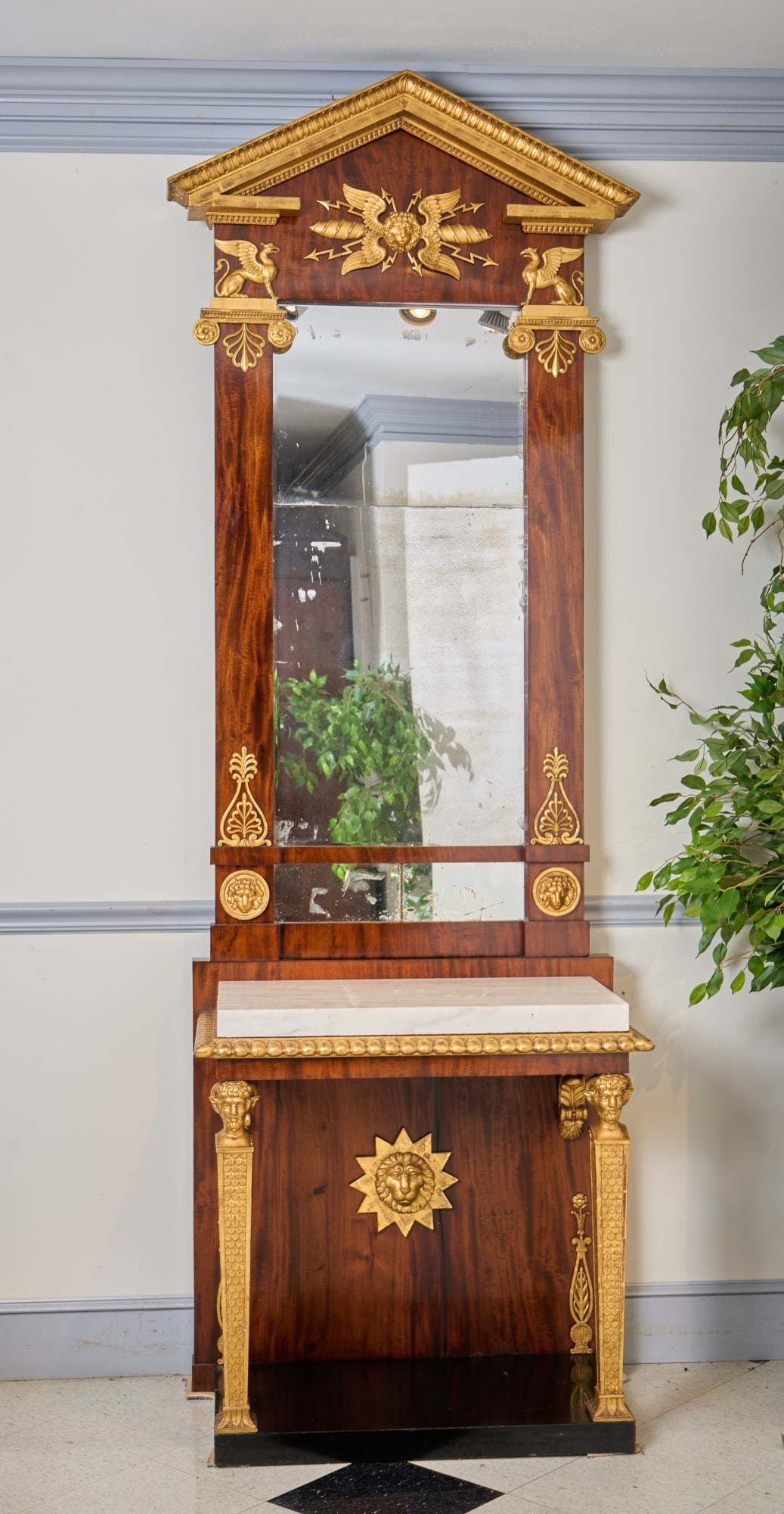 (19th c) SWEDISH PIER MIRROR (1 of 12)