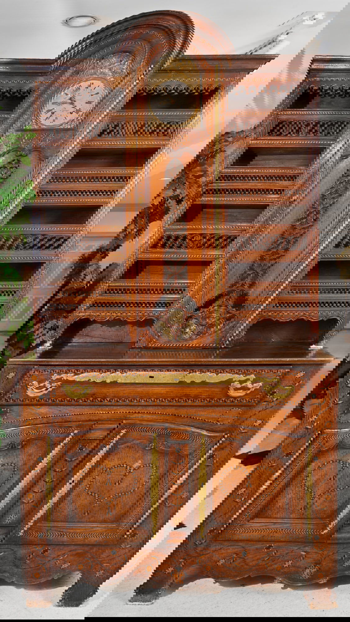 COUNTRY FRENCH CHESTNUT MARQUETRY VAISSELIER (1 of 19)