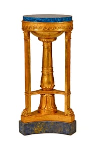 (18th c) NEOCLASSICAL CARVED & GILT PEDESTAL