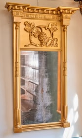 LARGE EARLY (19th c)  AMERICAN PIER MIRROR