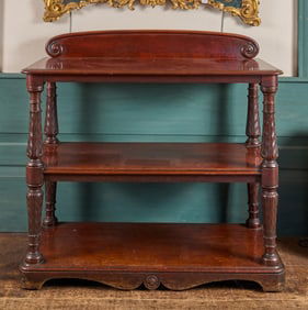 (19th)c ENGLISH SOLID PLUM PUDDING MAHOGANY SERVER