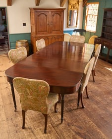 CIRCA 1800-1815 SHERATON THREE PART BANQUET TABLE