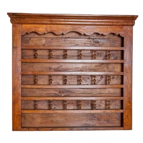 (19th c) FRENCH CHESTNUT WALL HANGING CUPBOARD